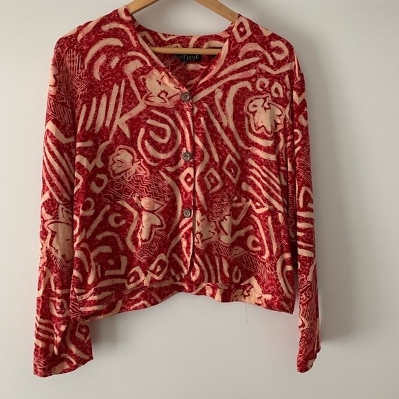 Vintage Boho Batik Silk Crop Top - Picture 15 of 15